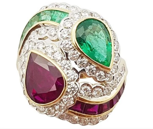 Bagues de joaillerie en diamant rubis