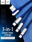 3 in 1 FAST Charging Type C Micro USB Lightning Cable Cord for Samsung iPhone 4f