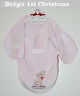 Blankets & Beyond Baby's 1st Christmas Plush Swaddle Bag Reindeer 0-3 Months