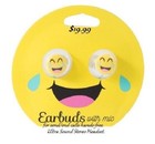 Emoji  Earbuds w/ microphone send/end calls hands-free Sweat resistant