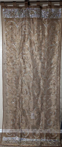 Ventana con Cuentas Bordado Handmade Cortinas