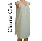 Macy's Charter Club Sleeveless Gingham Seersucker Nightgown / House Dres Medium 