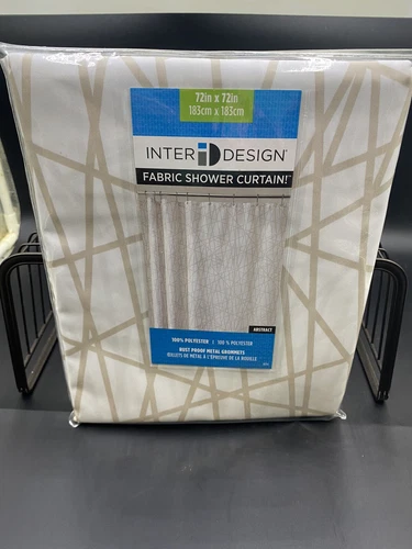 Cortinas de Ducha abstracto InterDesign Blanco