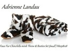 Adrienne Landau Faux Fur Chinchilla mink Throw & Booties Set ( small ) Msrp$128 