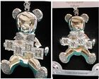 Silver plated Swarovski Crystal Teddy Bear Keepsake baby shower / Birth Ornament