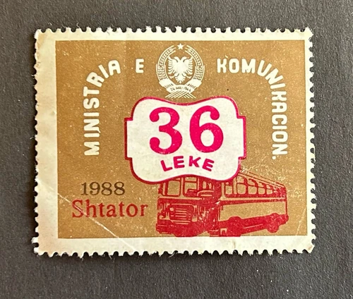 Business, Industry, Careers Fiscal, Revenue Albanian Stamps