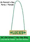 3D St. Patrick's Day Party Old School Hip Hop Lucky Pendant Chain Link Necklace