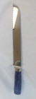 NEU LILA Küchen Brot Brötchen messer Scharf Japanisches Damast  33cm Santoku