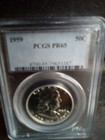 1959 Franklin Half PCGS PR65 A Stunningly Beautiful and Shinny Coin