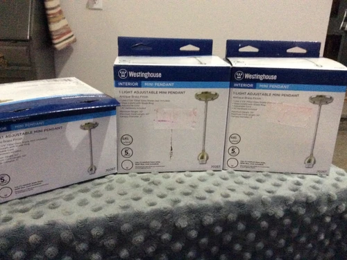 Candelabros de latón Westinghouse Cottage y Lámparas de techo