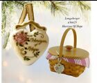 vgt 1999 Longaberger Basket Porcelain Rose Charm Ornament  Horizon of Hope NIB
