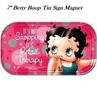 7" Betty Boop  Tin Sign Magnet "It's not shopping it Retail It's therapy"