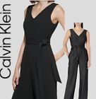 NWT $139 Calvin Klein Black Wide Leg Jumpsuit Size 10 