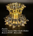 Partylite  Crystal Aurora Pillar Candle Holder Retired P7378  - Reversible