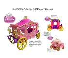 3 DISNEY Princess Mattel Doll Playset Carriage Aurora Cinderella Sleeping Beauty