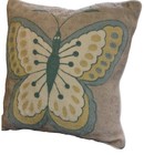 Cynthia Rowley 100% Wool Embroidery Butterfly Down Decorative Accent Pillow 22"
