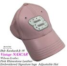 Dale Earnhardt Jr #8  NASCAR Vintage Pink & White Rhinestone Leather Hat  - HTF 