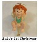 1986 Vintage Hallmark Baby Boy First Xmas Little Angel Christmas Stocking Hanger