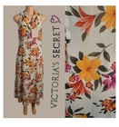 Vgt Victoria’s Secret M Sexy tropical floral Sheer Maxi Dress Swimsuit Cover Up