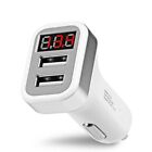 HOCO Z3 Digital Display Dual Port USB Car Charger For iPhone iPad Samsung White