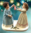 1990 Vintage Christmas Figurine girls / sisters sharing Christmas doll w/tag $29