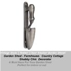 Pewter Door Knocker Garden Shed Shovel Farmhouse Country Cottage Shabby Chic 