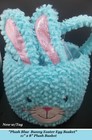 11" Easter Basket Plush Blue Bunny Easter Egg Basket  Easter Egg Hunt Basket NWT