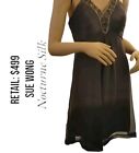 Sue Wong Nocturne Silk Hand beaded Smokey Grey Ombre Jeweled Evening Dress