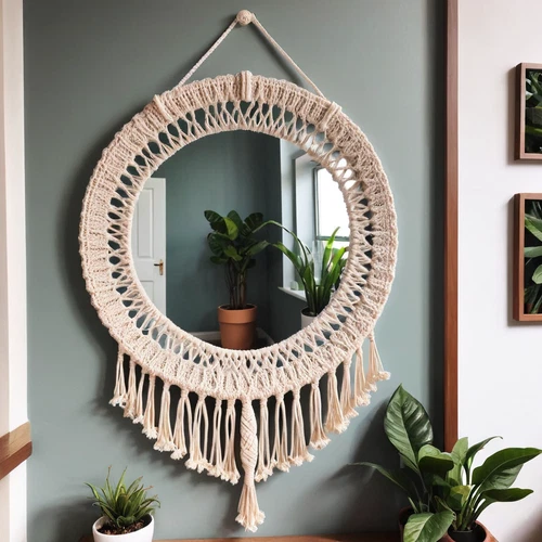 Espejos retrovisores redondos hechos a mano para decoración del hogar tradicional