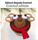 2021 Hallmark Limited Edition SWEET REINDEER TREAT Christmas Cupcake Ornament
