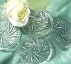 Vintage Mid-Century Modern Crystal Drink , Vine Coasters Set Adria Pinwheel