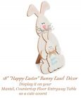 19" Happy Easter Bunny rabbit figurine mantel  floor entryway tabletop Décor 