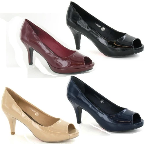 Calzado de mujer Peep Toes de charol