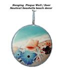 Nautical Sea-Life Seashells Starfish beach decor  Hanging Plaque Wall / Door