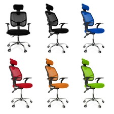 Silla giratoria de oficina escritorio cromo computadora de tela del asiento