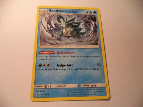 Cartas sueltas de juegos de cartas coleccionables sol y luna pokémon JCC