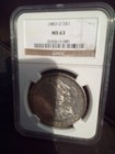 MS-63 GRADED - 1883-O Morgan Silver Dollar- NGC Beautiful Toning