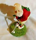 Vintage Christmas Holiday Golfing Santa Claus w/ Golf Clubs sports Figure 5"