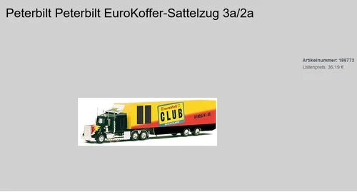 Herpa Peterbilt camiones Diecast contemporáneos de fabricación