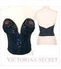 Vintage Gold Label VICTORIA'S SECRET Medium Sexy Jeweled Corset Bustier Lingerie