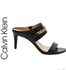 Calvin Klein Women’s size 10 Lorinda Leather Sandals Strappy, Mule, Slide Sandal
