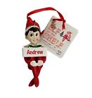 Department 56 Enesco Elf On The Shelf Personalized Andrew Ornament NWT