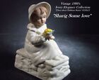  vintage1980 Ivory Elegance Porcelain Girl Figurine w/Flowers Sharig some love