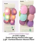 Easter Bunny 3D Pastel Color eggs 10 LED String Lights Garland Banner 5.5ft