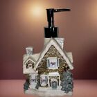 christmas  lotion / soap dispensers snowy winter scene Holiday cottage House