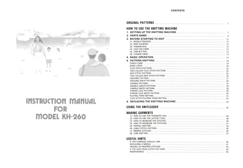 Knitting Machine Instructional Items