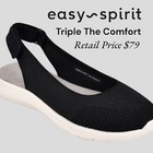 Easy Spirit Triple The Comfort Size 10.5 Gracee Slip On Shoes Flat Wedge Sandals