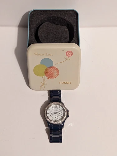 Fossil Riley Ceramic Strap Wristwatches