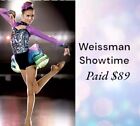 Weissman Me Too 9887 Child Size Medium 10 -12 MC  Sequin Bustle Dance Costume