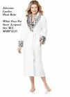 Adrienne landau Faux Fur Plush robe White Faux Fur Snow Leopard  M/L  MSRP $125